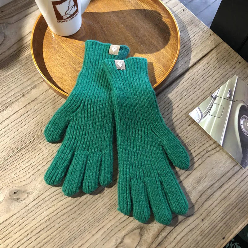 Nina For Women Knitted Gloves Warm And Elegant Cotton Blend One Size Fits All Winter Essential Accessory