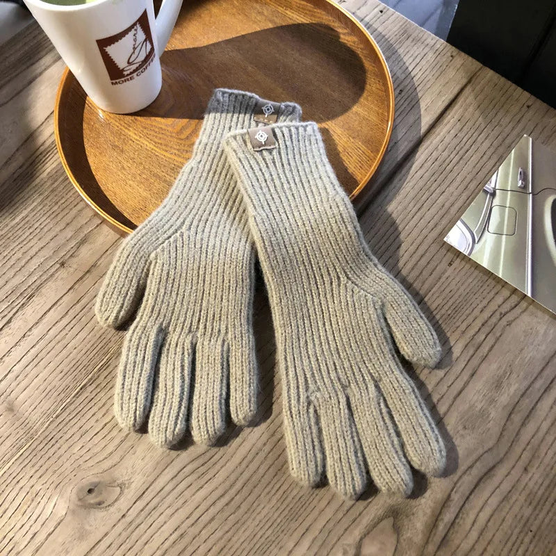 Nina For Women Knitted Gloves Warm And Elegant Cotton Blend One Size Fits All Winter Essential Accessory