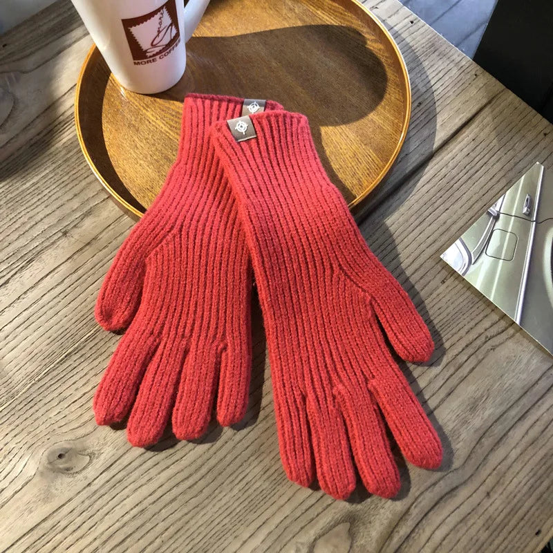 Nina For Women Knitted Gloves Warm And Elegant Cotton Blend One Size Fits All Winter Essential Accessory