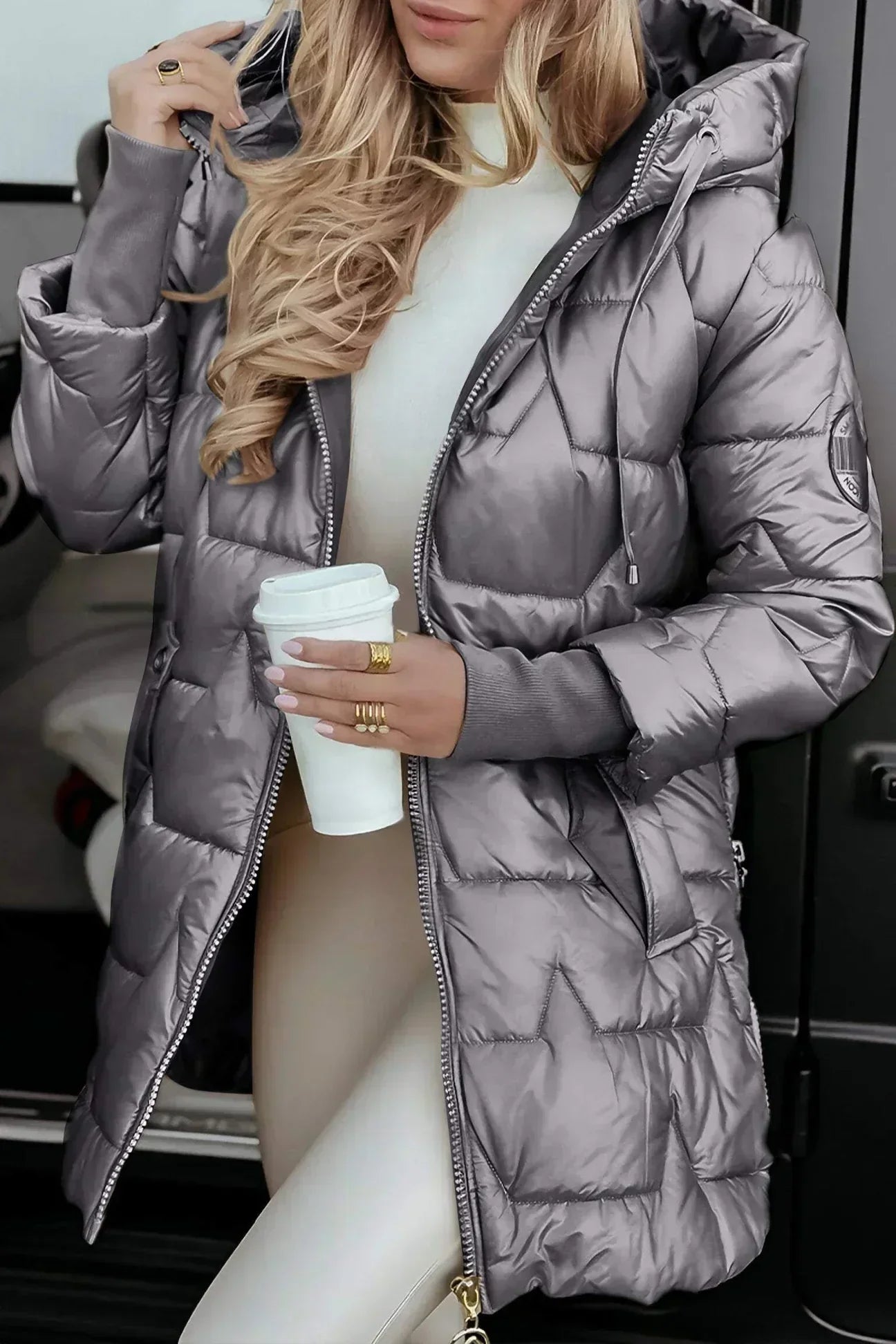 Women's Winter Coat with Insulated Design and Adjustable Hood