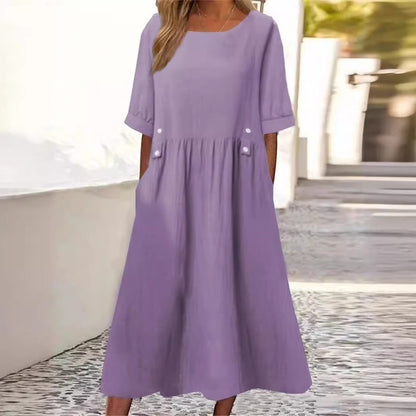 Norina Elegant Dress For Women - Airy, Flattering Silhouette, Versatile For Festive, Office Or Everyday Wear