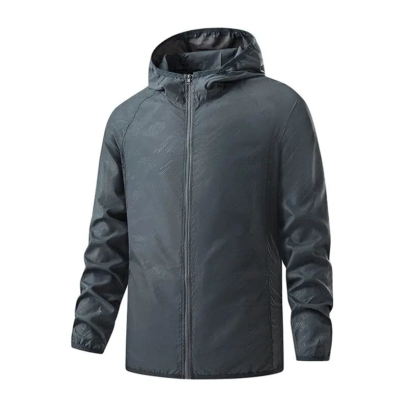 Olivia Unisex Waterproof Windbreaker Jacket for Hiking and Camping All Season Lightweight With Four Pockets