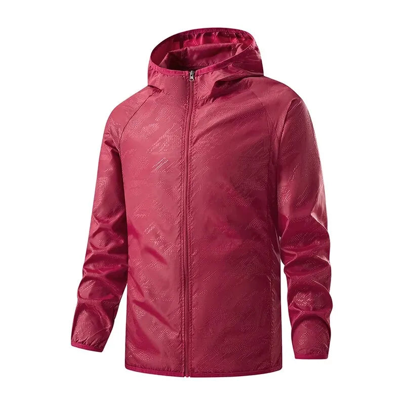 Olivia Unisex Waterproof Windbreaker Jacket for Hiking and Camping All Season Lightweight With Four Pockets