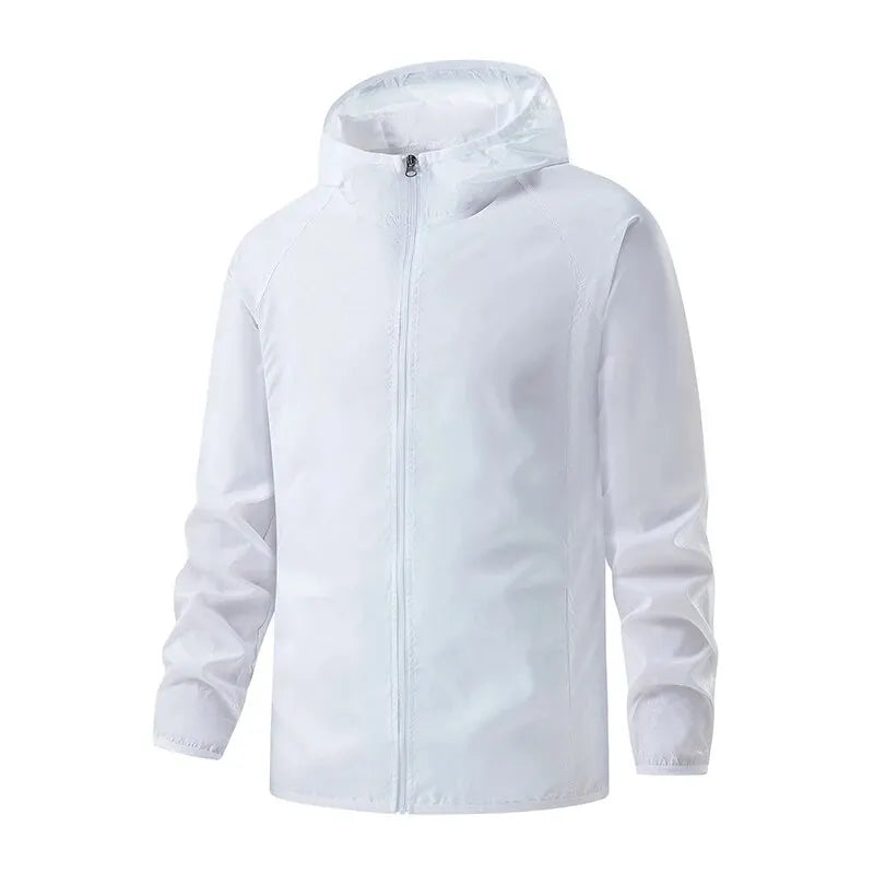Olivia Unisex Waterproof Windbreaker Jacket for Hiking and Camping All Season Lightweight With Four Pockets