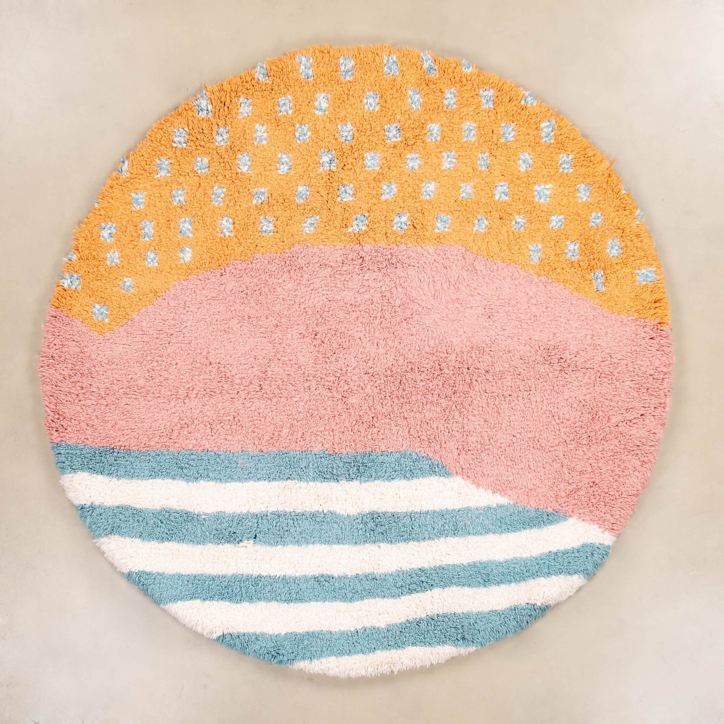 Ouraida Round - Shag Moroccan rug - TrendAura