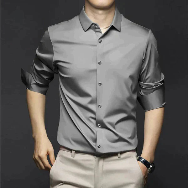 James Non Iron Dress Shirt For Men Slim Fit Wrinkle Free Breathable Everyday Essential By TrendAura