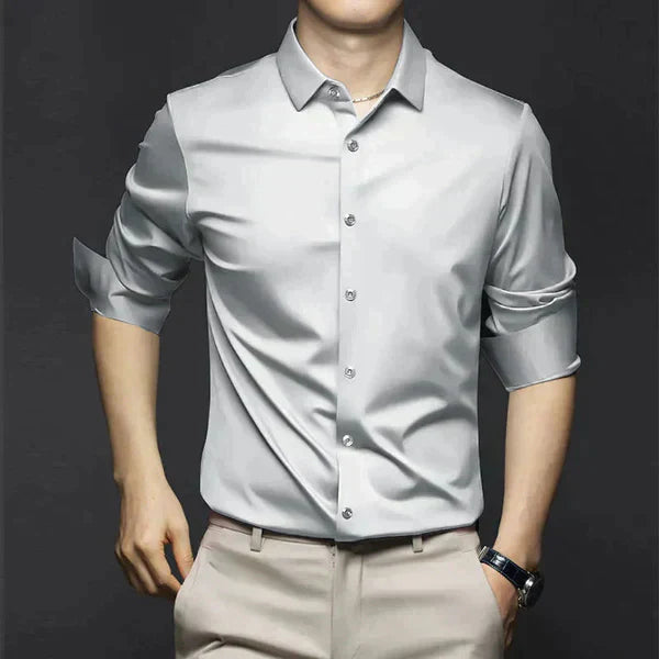 James Non Iron Dress Shirt For Men Slim Fit Wrinkle Free Breathable Everyday Essential By TrendAura