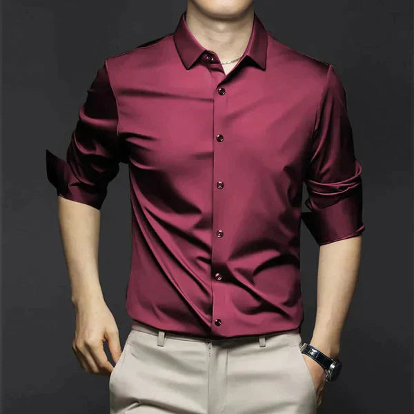James Non Iron Dress Shirt For Men Slim Fit Wrinkle Free Breathable Everyday Essential By TrendAura