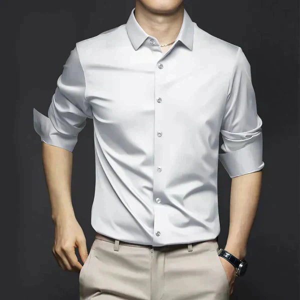 James Non Iron Dress Shirt For Men Slim Fit Wrinkle Free Breathable Everyday Essential By TrendAura