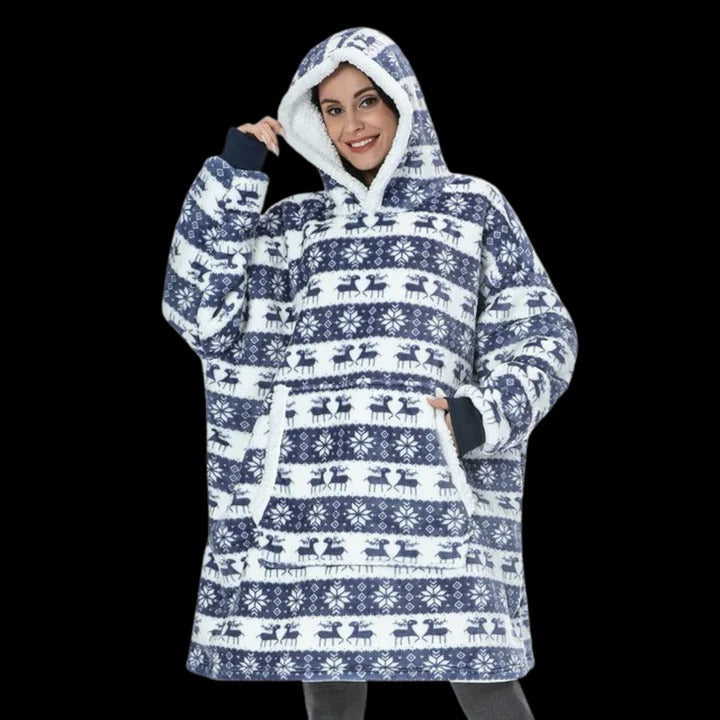 Giant Blanket Hoodie Oversized Cozy Wearable Blanket for Home and Outdoor Lounging