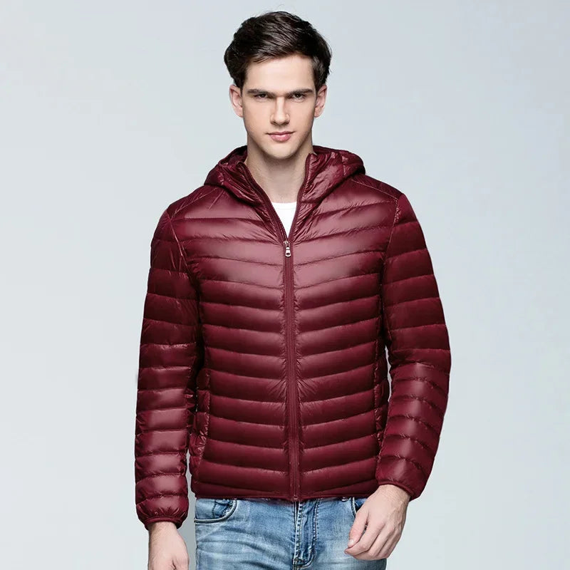 Owen Men's Ultralight Puffer Jacket for Winter by TrendAura Packable Hooded Warmth and Comfort