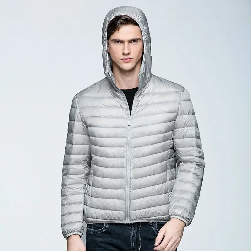 Owen Men's Ultralight Puffer Jacket for Winter by TrendAura Packable Hooded Warmth and Comfort