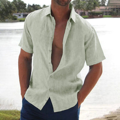 Jasper Linen Shirt For Men Premium Casual Breathable Comfort Lightweight Versatile Everyday Wear