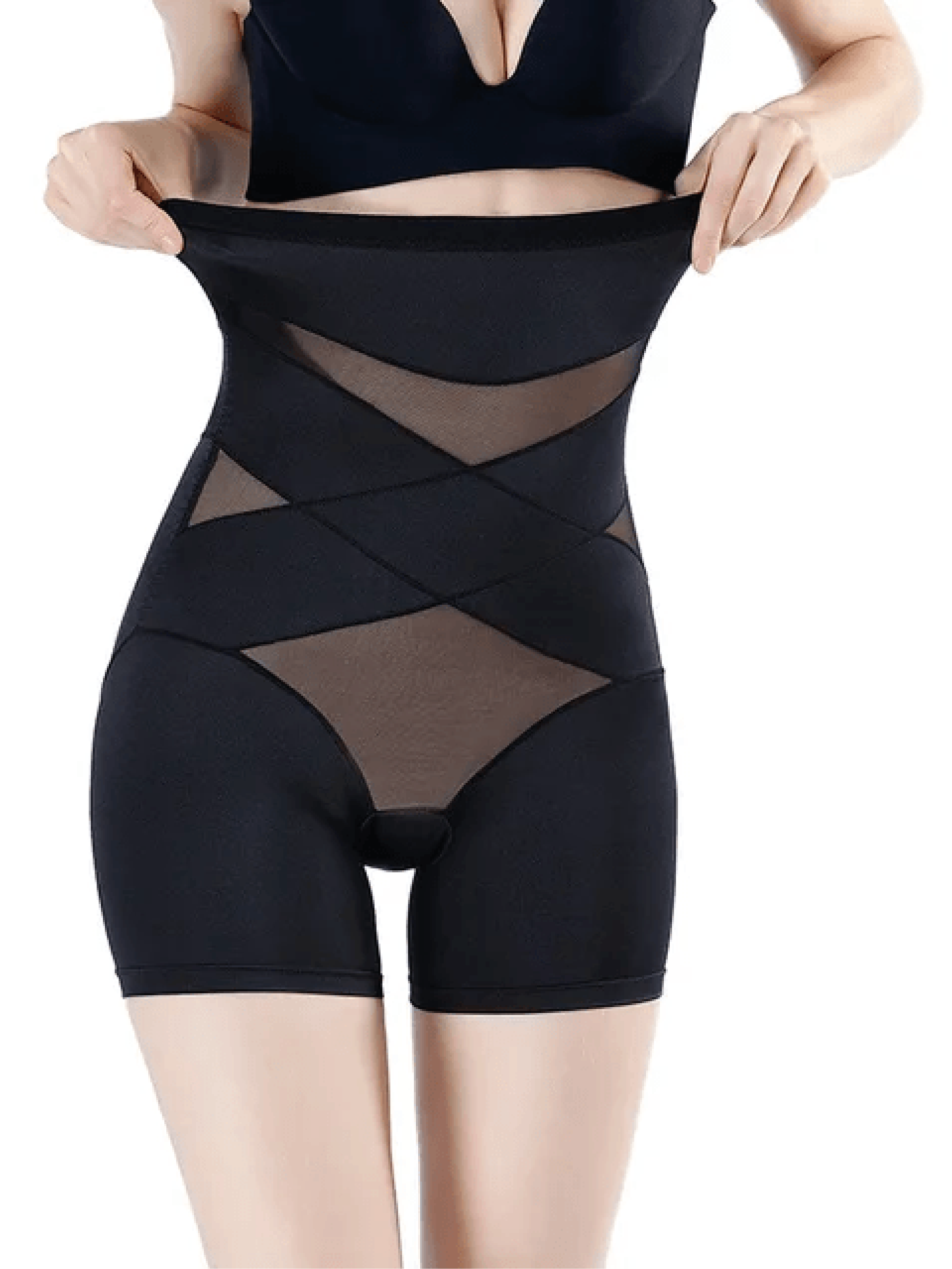 Women's High-Waist Compression Shaper with Firm Control and Stretch Fit - TrendAura