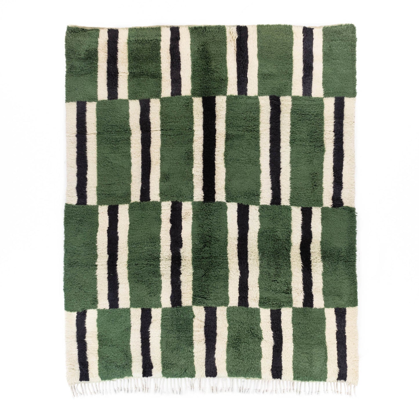 Parallel Pulse - Luxury Shag Moroccan Rug - TrendAura