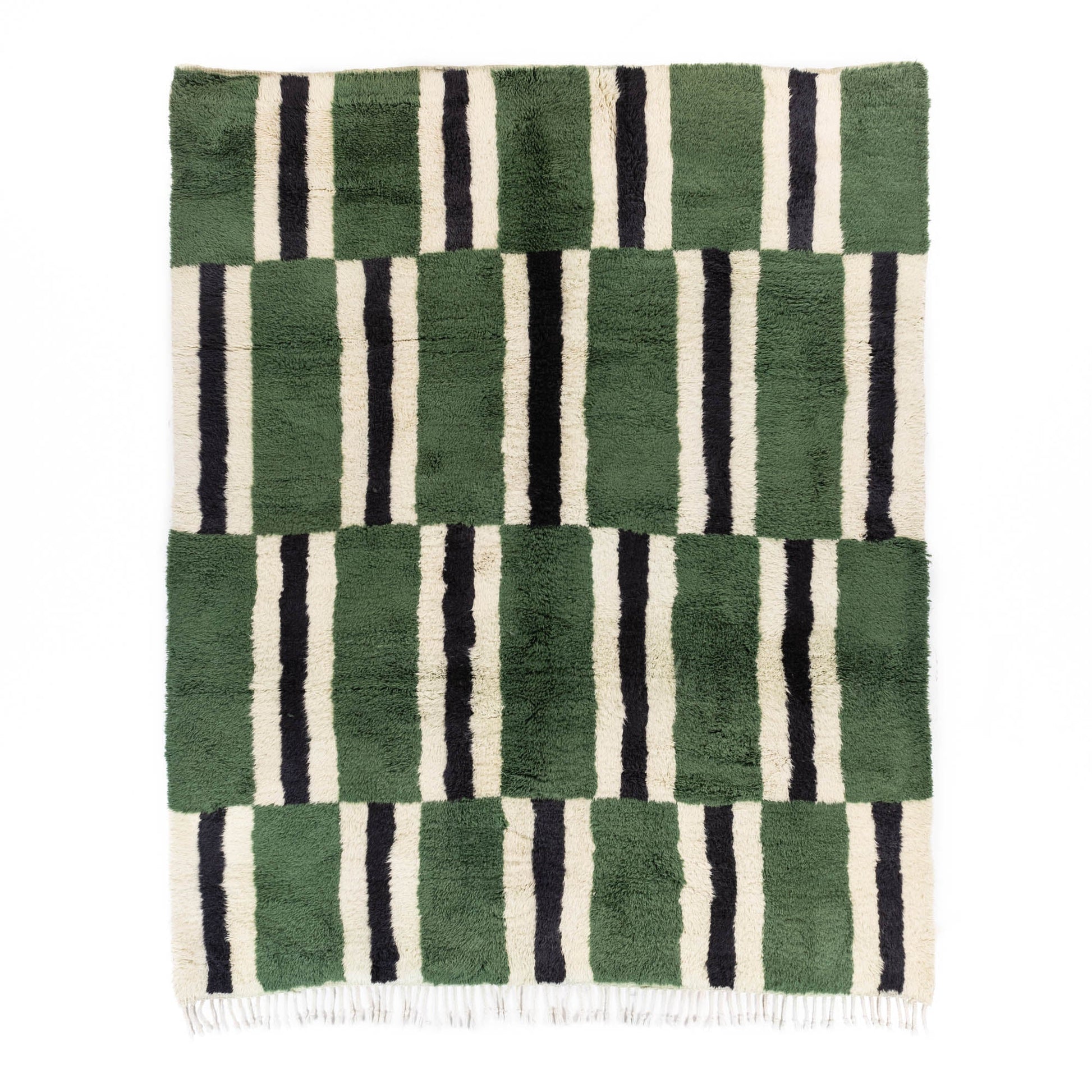 Parallel Pulse - Luxury Shag Moroccan Rug - TrendAura