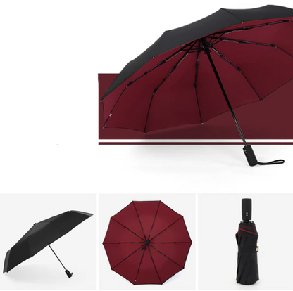 TrendAura Storm-Proof Folding Umbrella - Wind-Resistant Durable Design For Rain And Wind Protection