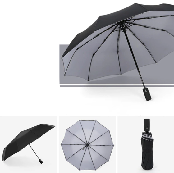TrendAura Storm-Proof Folding Umbrella - Wind-Resistant Durable Design For Rain And Wind Protection