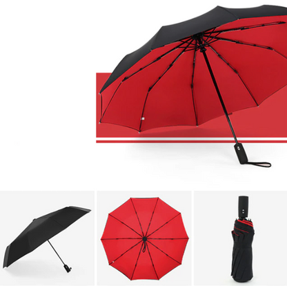 TrendAura Storm-Proof Folding Umbrella - Wind-Resistant Durable Design For Rain And Wind Protection