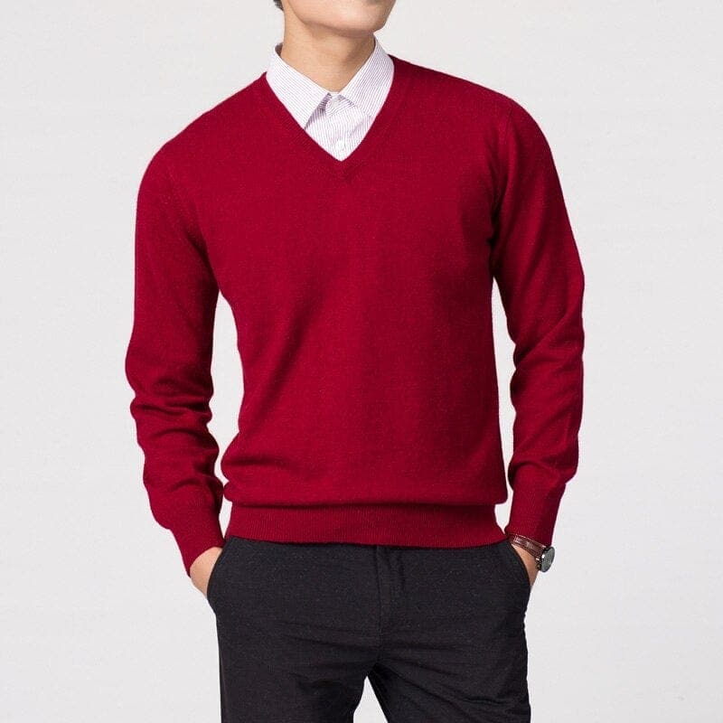 Men's V-Neck Sweater For Men - Classic Style And Versatile Look With Everyday Comfort