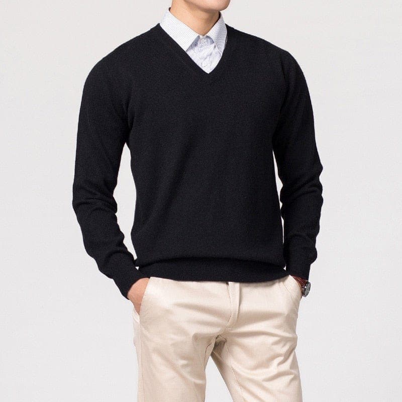 Men's V-Neck Sweater For Men - Classic Style And Versatile Look With Everyday Comfort