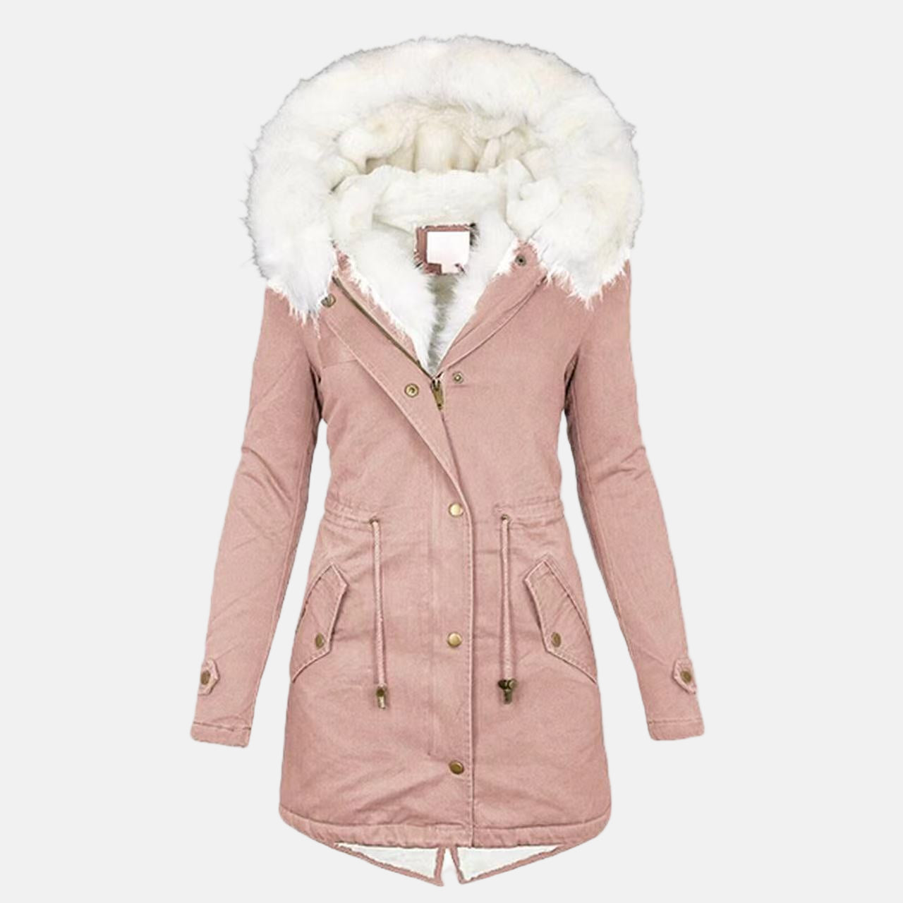 Women’s Hooded Parka With Faux Fur Collar