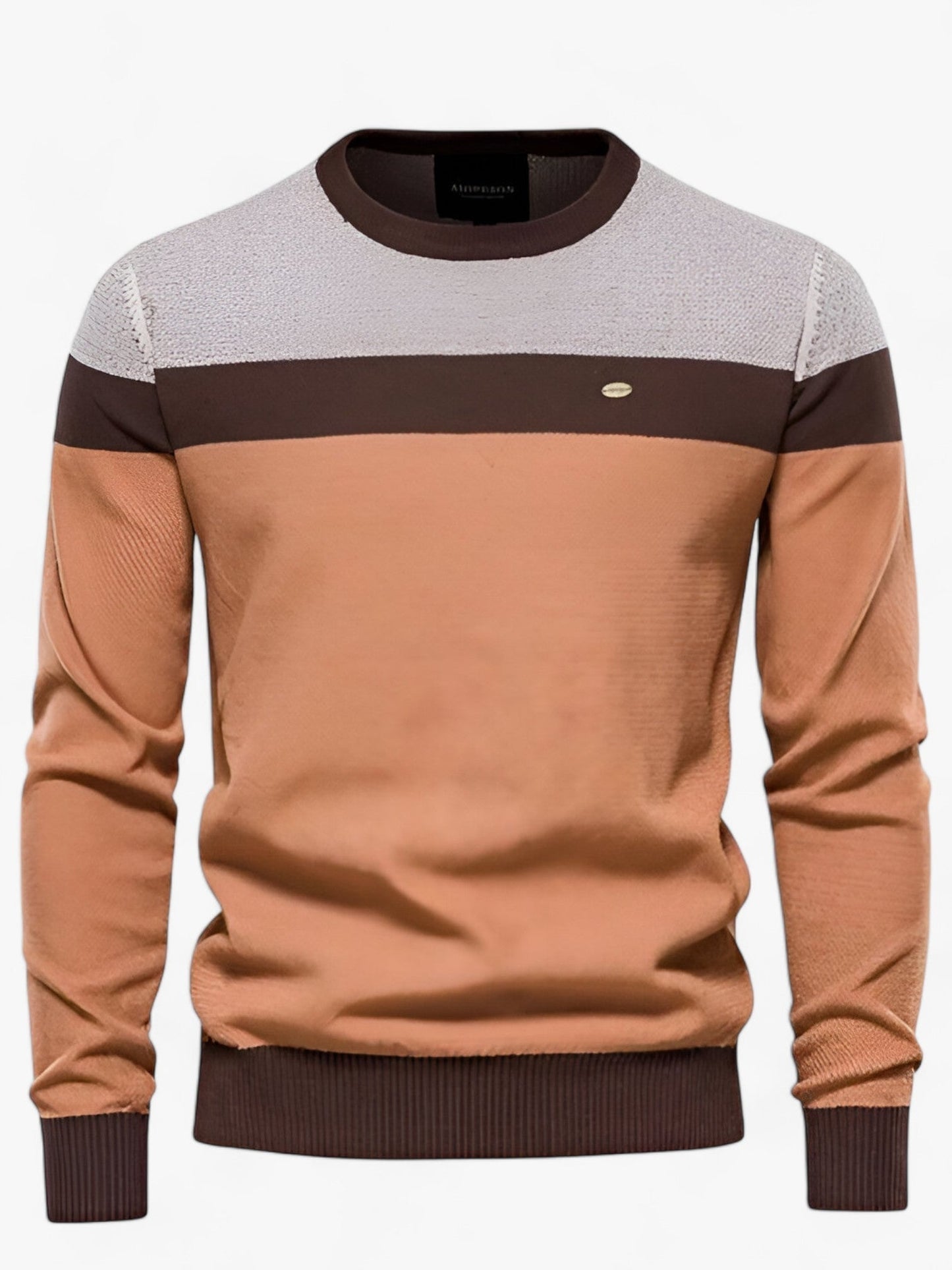 Jack Cotton Sweater For Men By TrendAura Color Block Knit Breathable Cotton Classic Fit