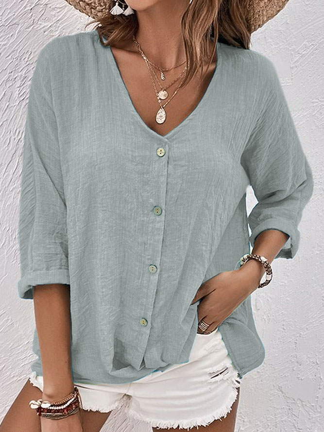 Sarah | Airy linen shirt with buttons