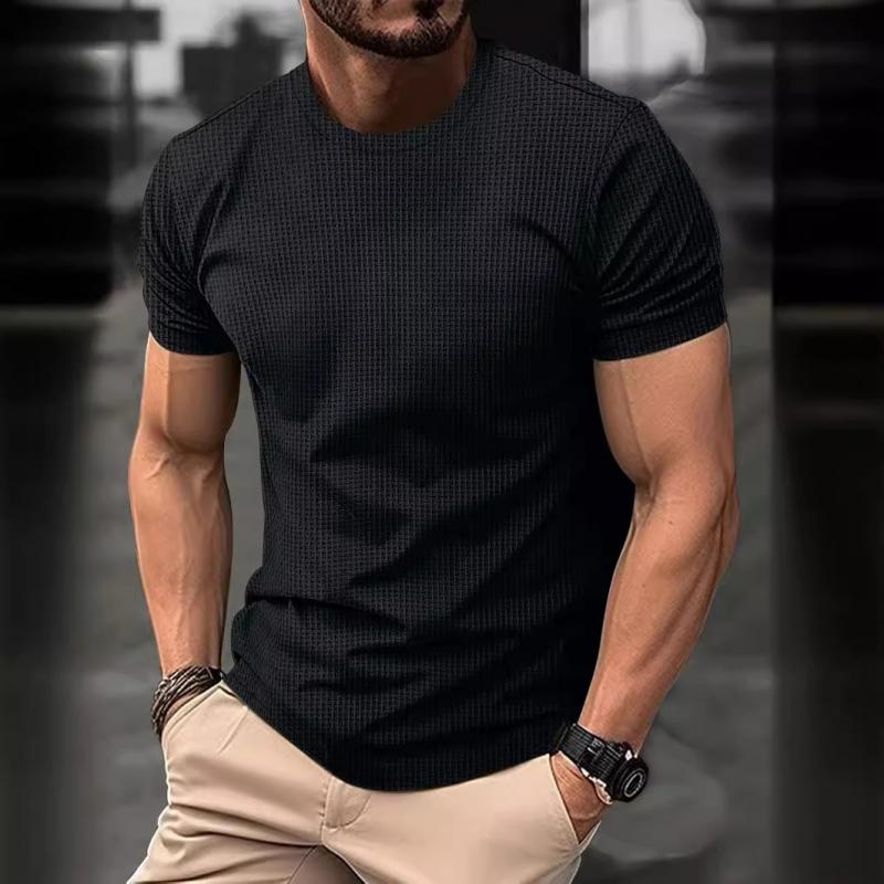 Mens Tight T Shirt Short Sleeve Slim Fit Athletic Tee For Men With Modern Chest And Arm Accent