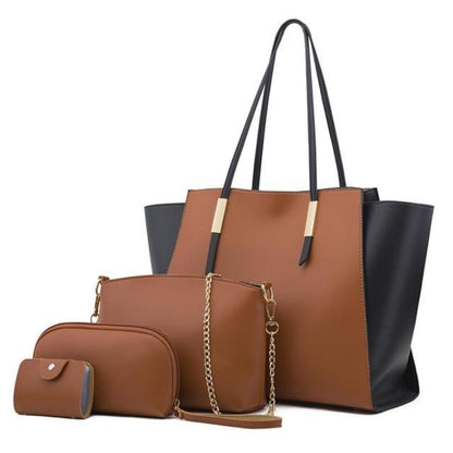 TrendAura Amy Tote Bag Set - Four Piece Versatile Bag Collection For Every Occasion