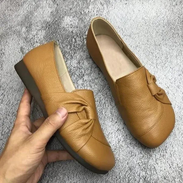 Leather Shoes For Women With Soft Sole And Non Slip Surface For Comfort Posture Support And Shock Absorption