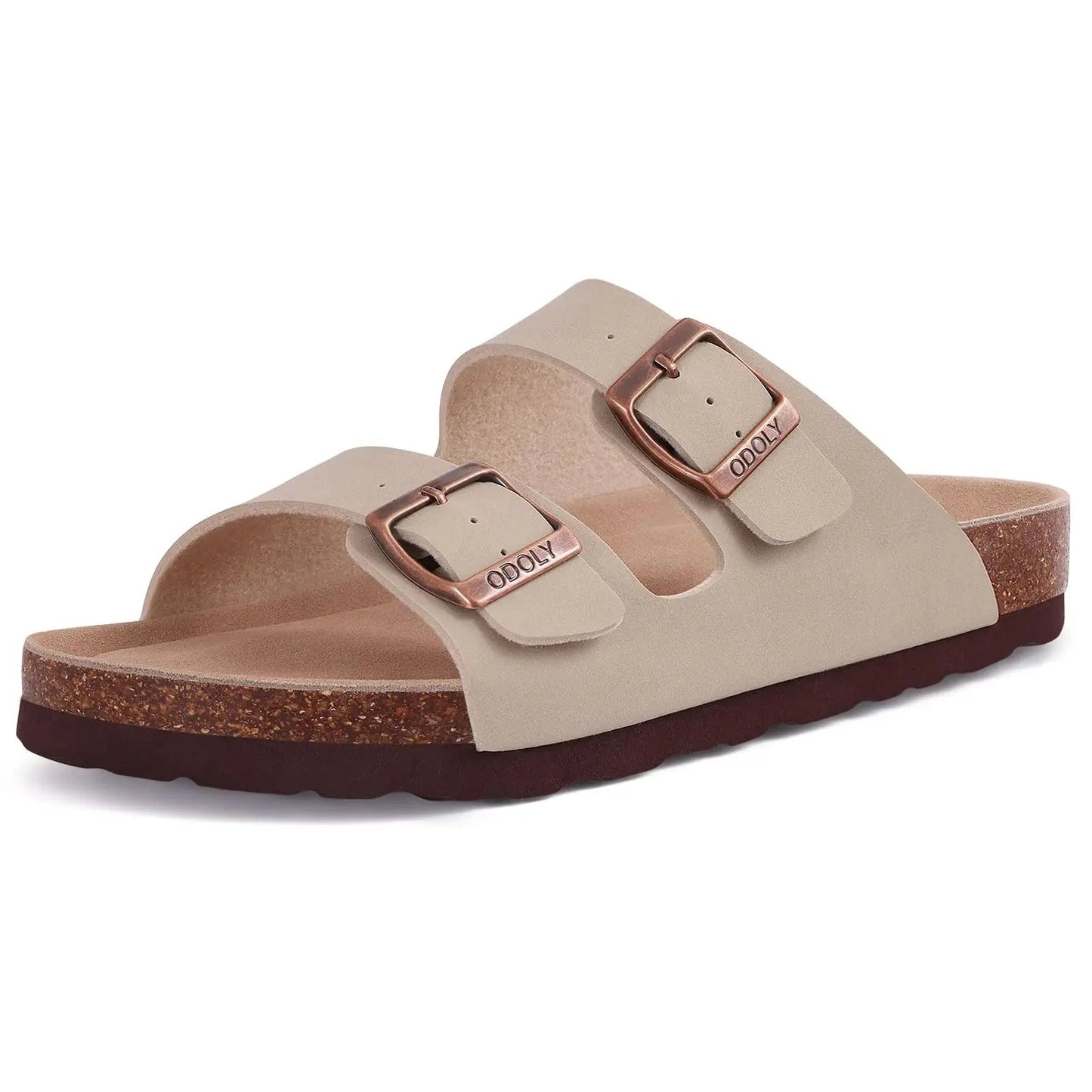Odoly Summer Cork Sandals With ComfortPlus Footbed For Women All Day Comfort And Style