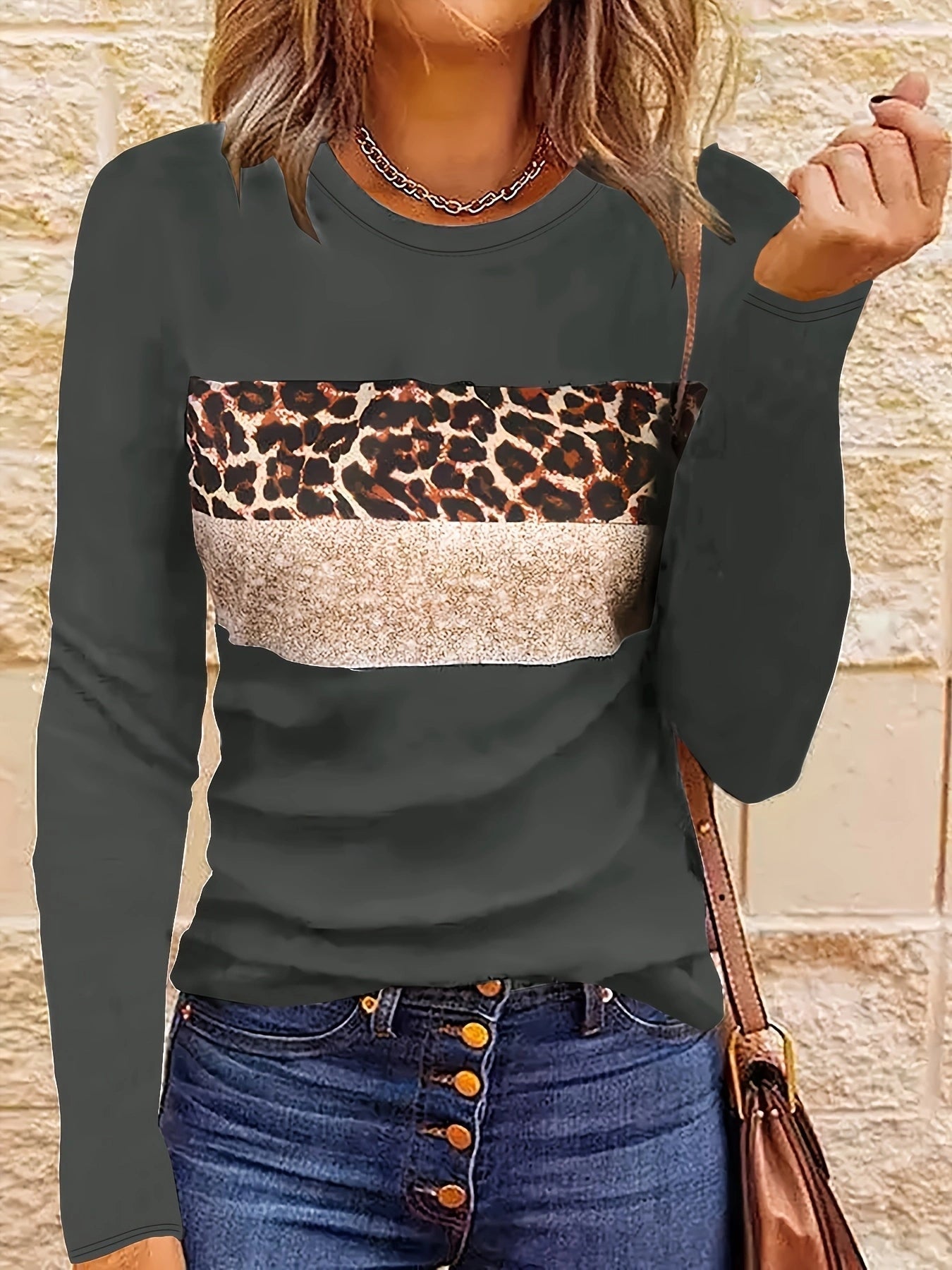 Leopard Print Long Sleeve Shirt For Women Elevates Your Style All Seasons With Effortless Chic