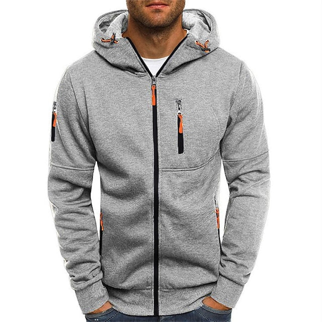 Julian Cotton Zip Hoodie For Men Soft Everyday Wear With Front Pockets And Durable Zippers