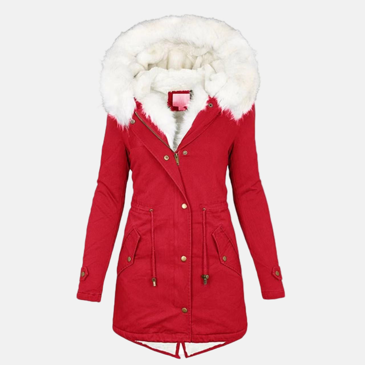 Women’s Hooded Parka With Faux Fur Collar