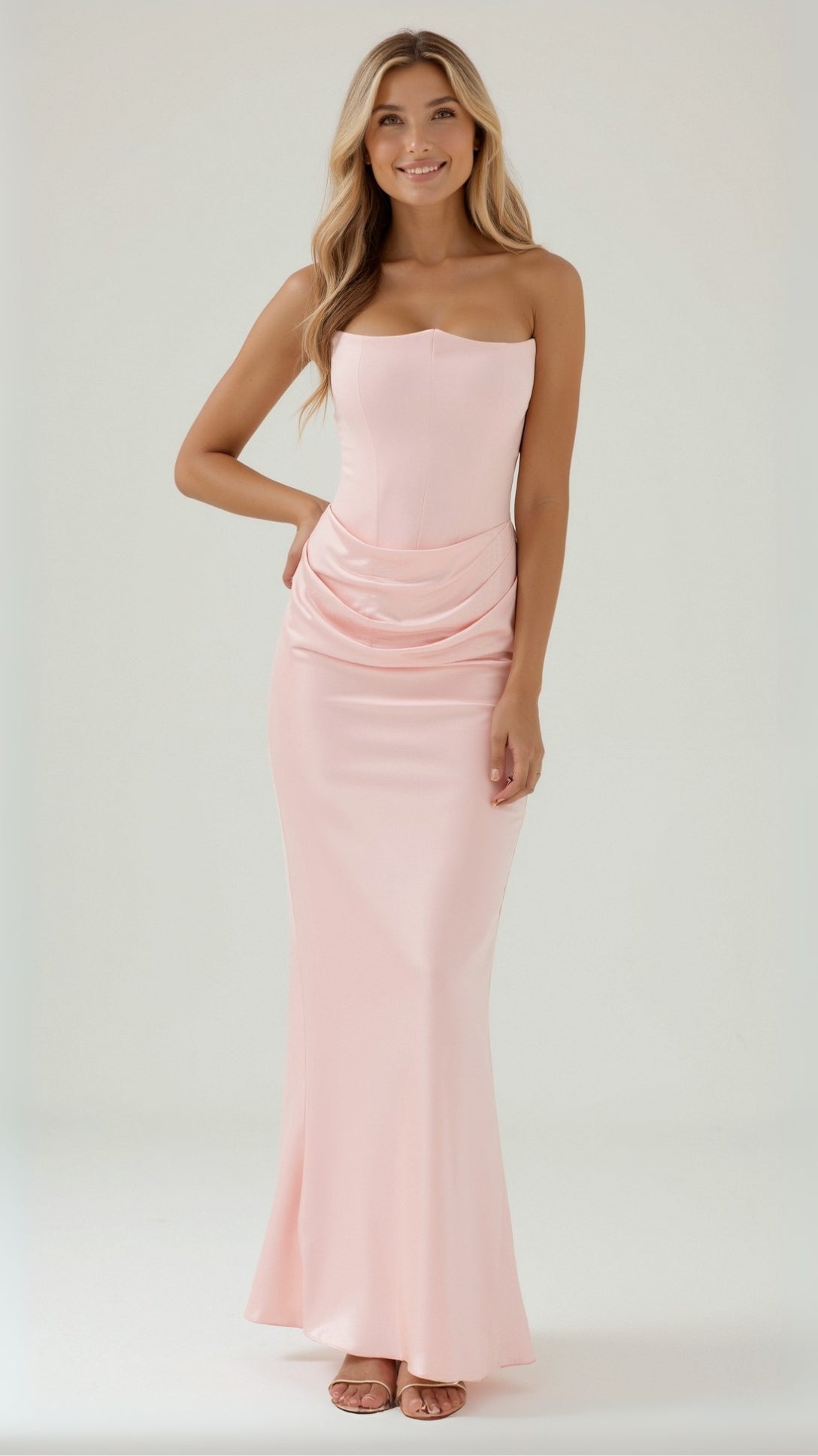Women's Evening Dress Off-Shoulder | Draped Maxi
