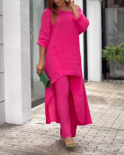 Beatrix | Elegant Two-Piece Tunic and Pants Set for Women