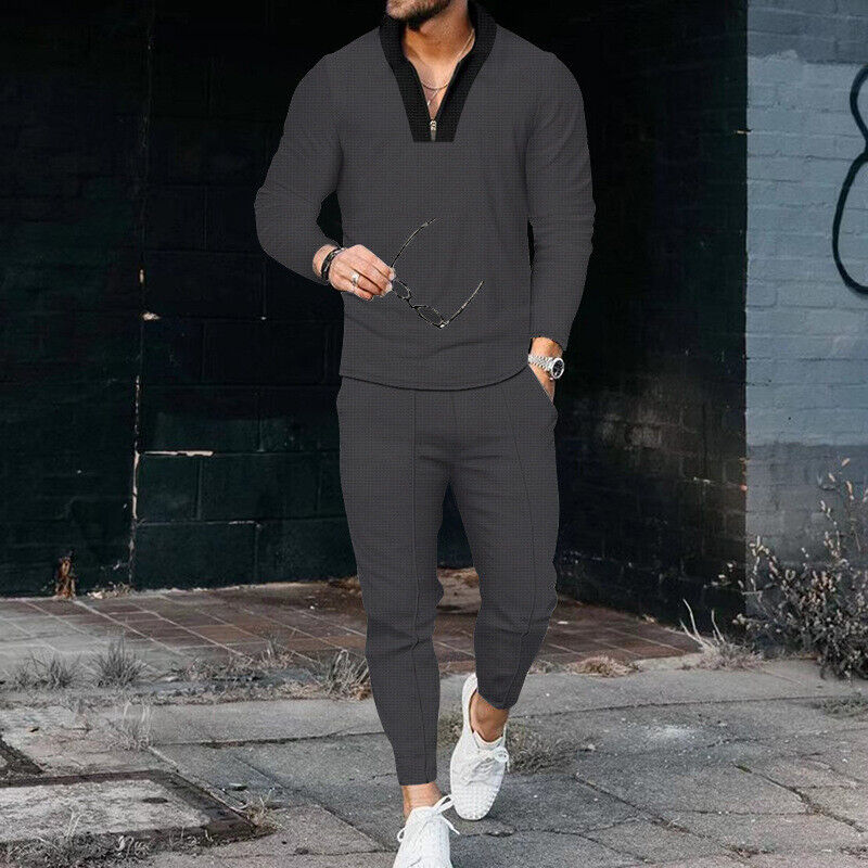 Jack Men's Casual Two Piece Zip Top and Matching Trousers Set for Everyday Wear