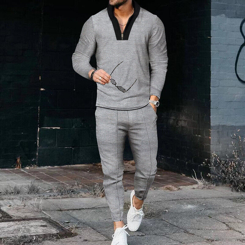 Jack Men's Casual Two Piece Zip Top and Matching Trousers Set for Everyday Wear
