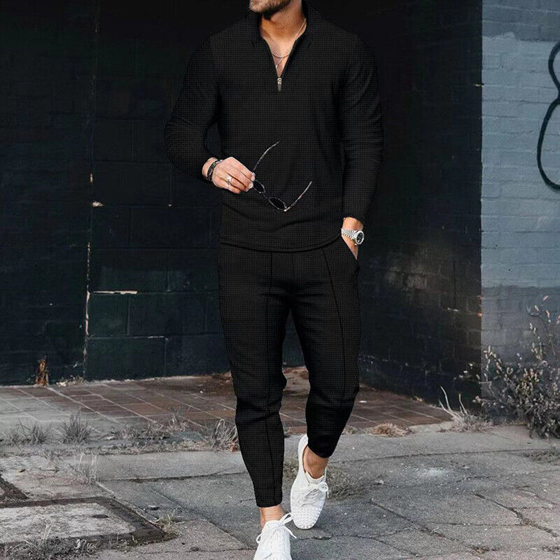 Jack Men's Casual Two Piece Zip Top and Matching Trousers Set for Everyday Wear