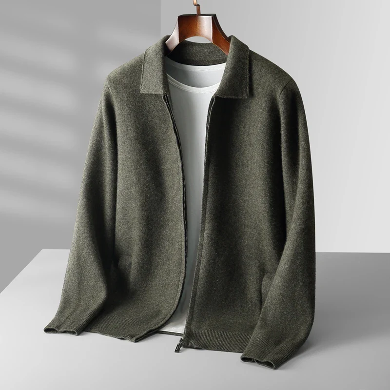 Men's Cashmere Vest Zip Front Regular Fit With Ribbed Edges Soft And Breathable Premium