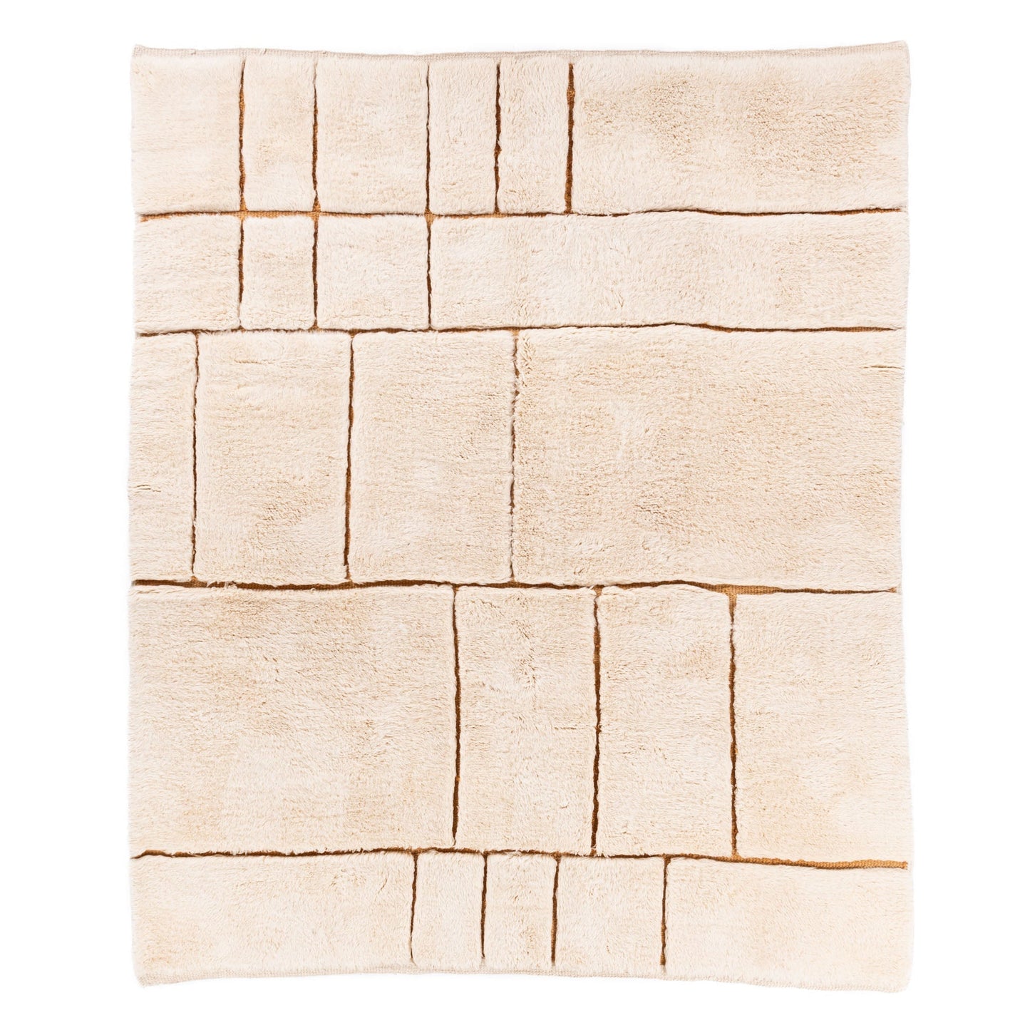 Sandstone Gride - Luxury Shag Moroccan Rug - TrendAura