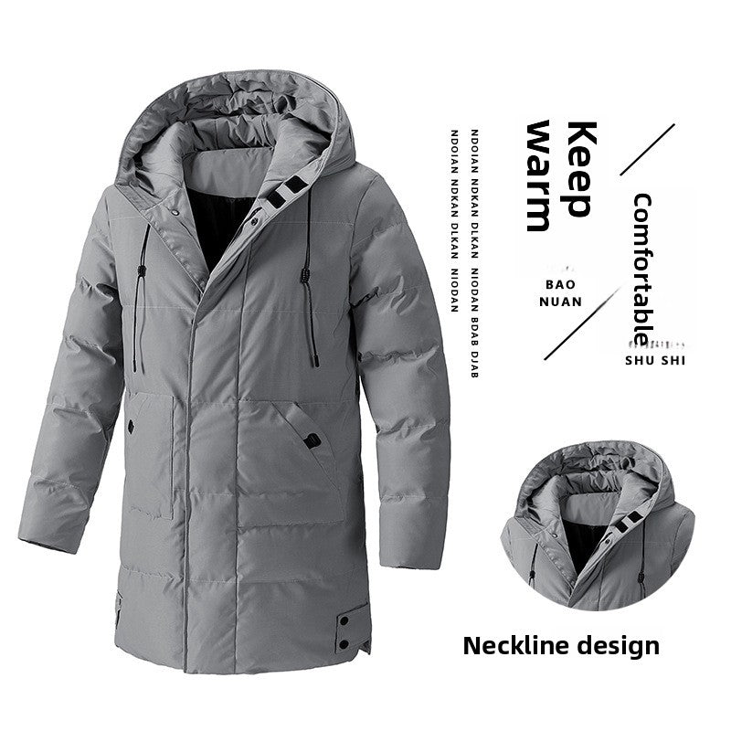 Long Men's Wool Coat - Warm Classic Overcoat For Men, Timeless Style And Durable Comfort