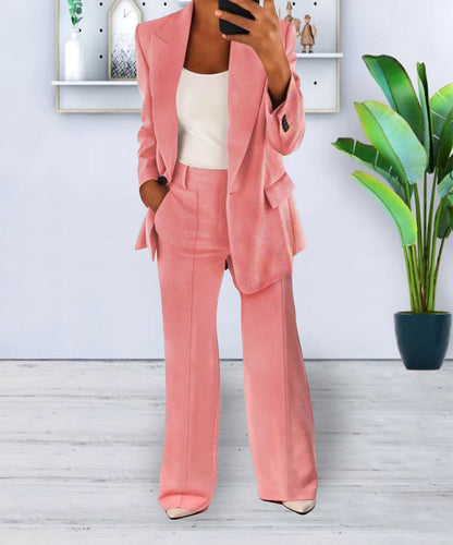 Elegant Women's Business Blazer – Slim Fit Suit Jacket with Buttons for Office