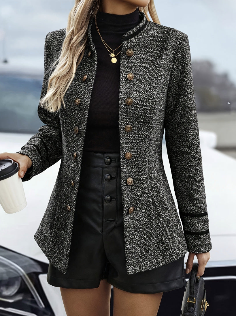 Women's Double Breasted Jacket Tailored Blazer For Women Chic Professional Wardrobe Essential