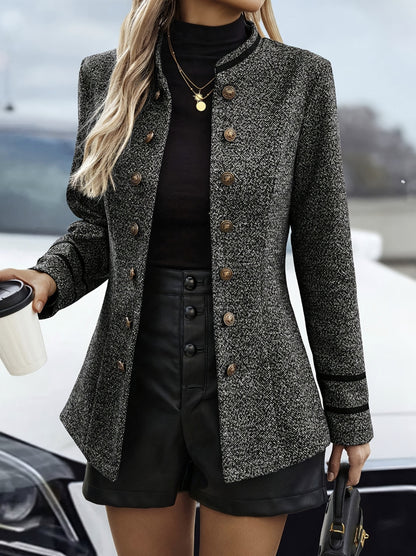 Women's Double Breasted Jacket Tailored Blazer For Women Chic Professional Wardrobe Essential