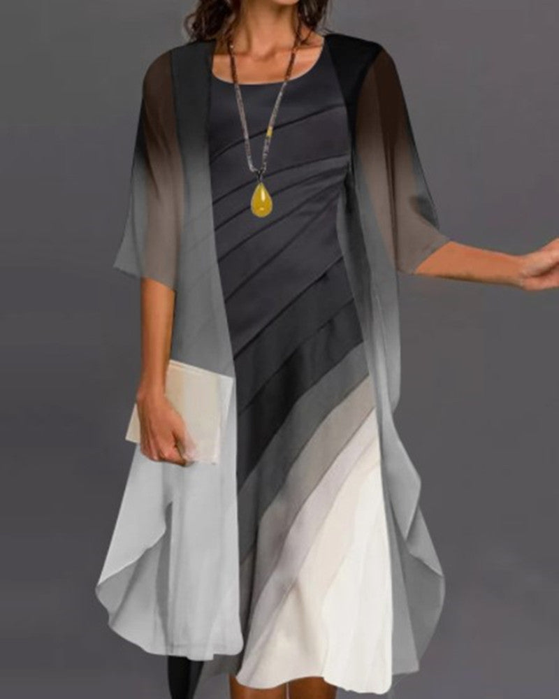 Elegant Gradient Dress For Women Flattering Fit And Vibrant Color Transition For Formal Events