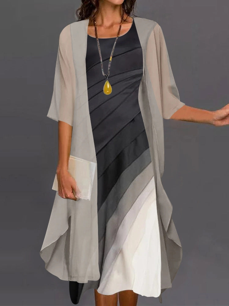 Elegant Gradient Dress For Women Flattering Fit And Vibrant Color Transition For Formal Events