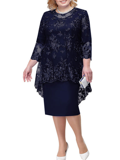 Embroidered Commuter Slim Dress For Women Elegant Office Ready Workwear With All Day Comfort