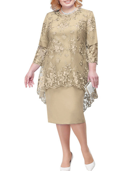 Embroidered Commuter Slim Dress For Women Elegant Office Ready Workwear With All Day Comfort